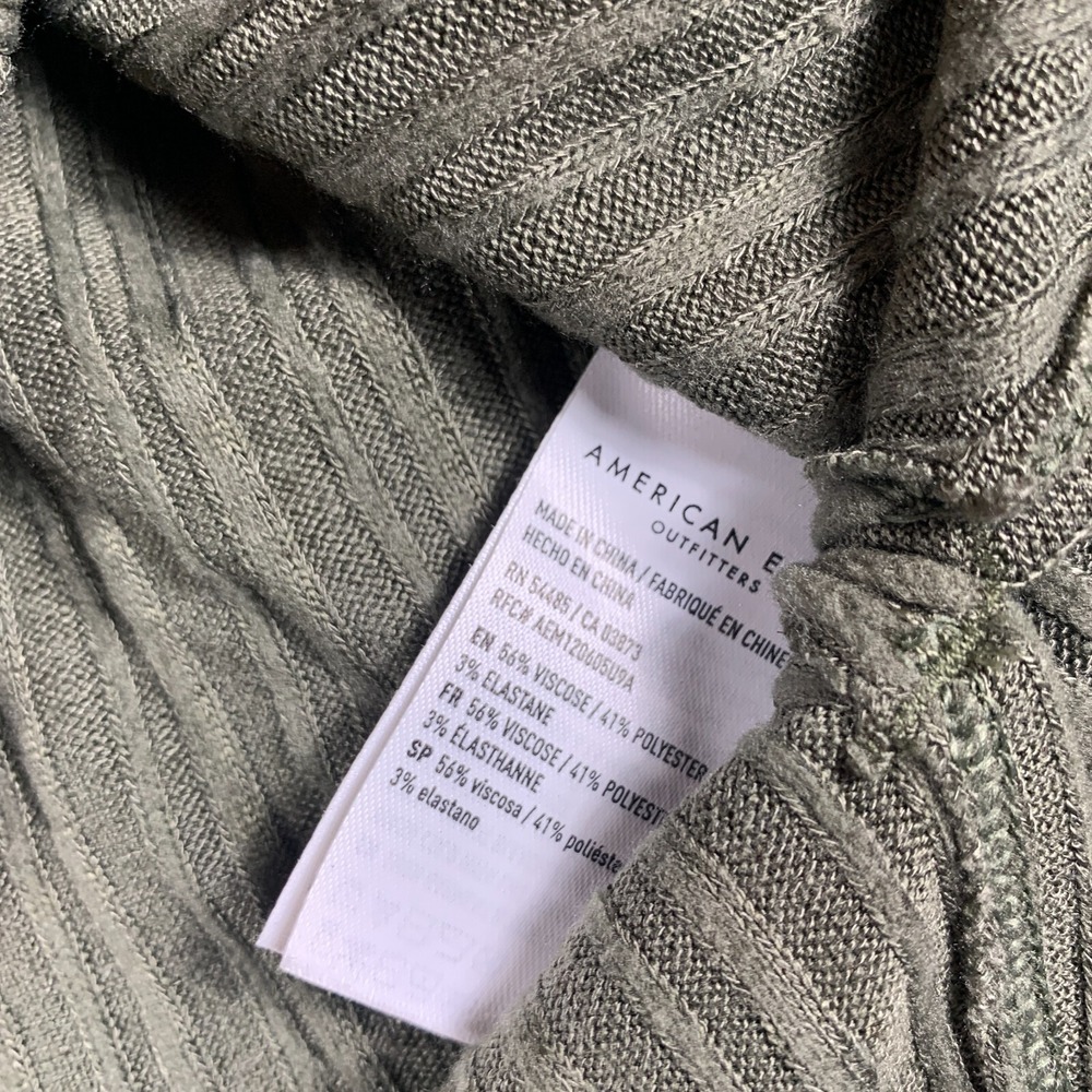 American Eagle Hoodie Womens Small Green Stretch Lightweight Comfort Sweatshirt - Picture 8 of 11